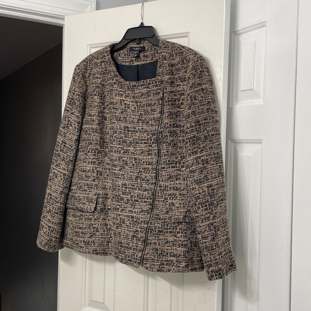 Women's Black and Tan Jacket in size 18